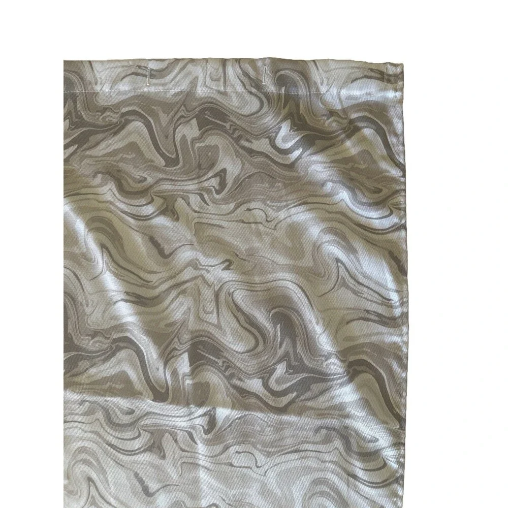 Mainstays Gray & White Paint Swirl Fabric Shower Curtain Polyester Standard Size